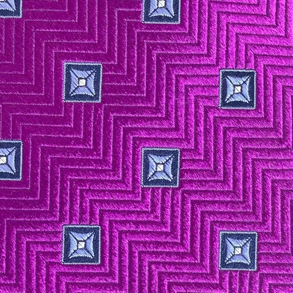 Nordstrom Men's Shop Necktie Grape Purple Geometric 3